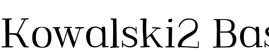 Kowalski2 Basic Font Download Free